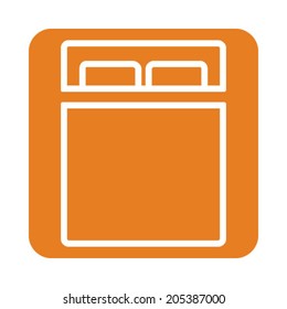 Double bed flat icon