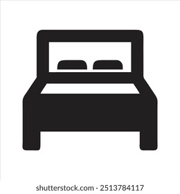 Double bed icon, bed icon