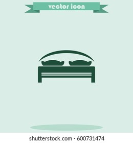 Double bed icon.