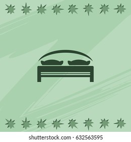 Double bed icon.