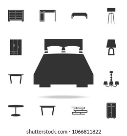 double bed icon. Detailed set of furniture icons. Premium quality graphic design. One of the collection icons for websites web design mobile app on white background