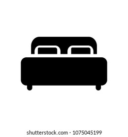 Double bed icon. Flat delivery symbol for your web site design, logo, app, UI. Vector illustration 