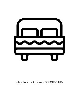 double bed icon illustration vector graphic