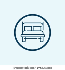 Double bed icon isolated on white background from hotel collection. Double bed icon trendy and modern Double bed symbol for logo, web, app, 