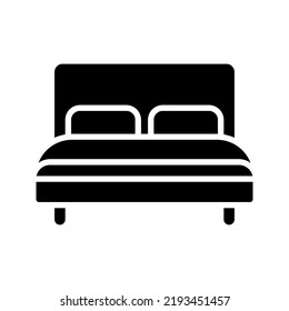 Double bed icon. bed sign. vector illustration