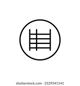 Double bed icon Thin vector set