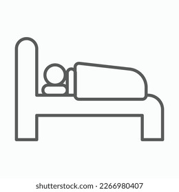 double bed icon, bed vector