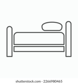 double bed icon, bed vector