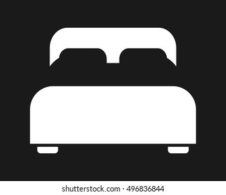 Double Bed icon vector