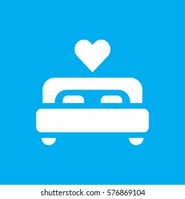 Double bed icon vector