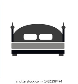 Double bed icon. Vector design illustration