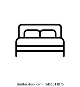 Double bed icon vector design template