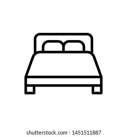Double Bed Icon Vector Design Template