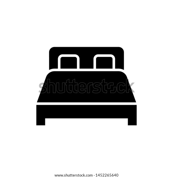 Double bed icon vector\
design template