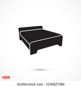 double bed, icon. Vector  Eps 10 