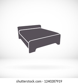 double bed, icon. Vector  Eps 10 