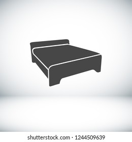 double bed, icon. Vector  Eps 10 