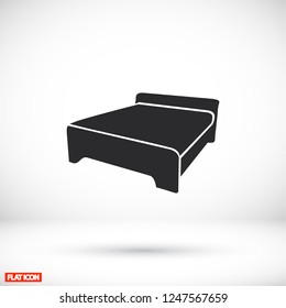 double bed, icon. Vector  Eps 10 