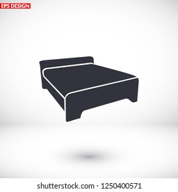 double bed, icon. Vector  Eps 10 