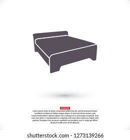 double bed, icon. Vector  Eps 10 