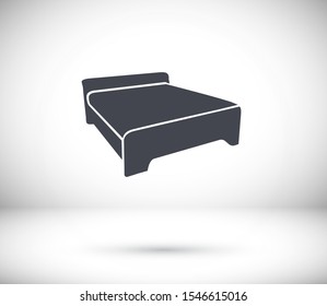 double bed, icon. Vector Eps 10 . Lorem Ipsum Flat Design