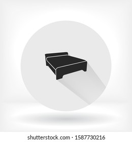 double bed, icon. Vector Eps 10 . Lorem Ipsum Flat Design