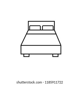 double bed icon. vector illustration