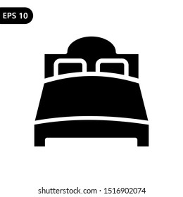 Double bed icon vector illustration. eps10