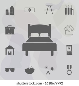 Double bed icon. Web icons universal set for web and mobile