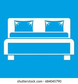 Double bed icon white