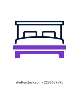 double bed icon for your website design, logo, app, UI.