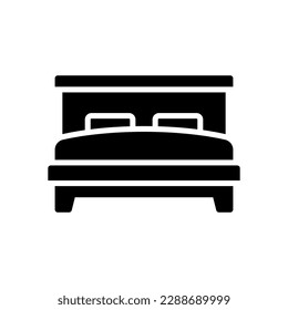 icono de cama doble para el diseño de tu sitio web, logotipo, aplicación, interfaz de usuario.
