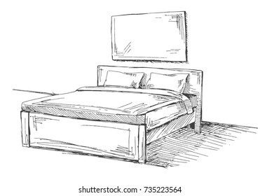 Bed Drawing Images, Stock Photos & Vectors | Shutterstock