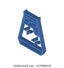 Double bed isometric left top view 3D icon