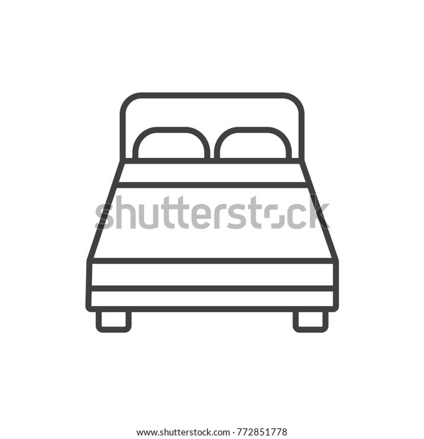 Double bed line
icon.
