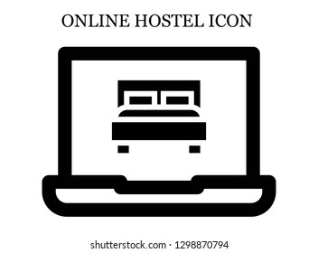 Double bed search icon. Editable Double bed search icon for web or mobile.