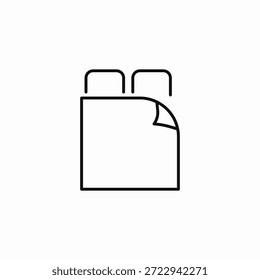 Vector de signo de icono de sábana doble