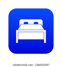 Double bed in simple style isolated on white background vector illustration