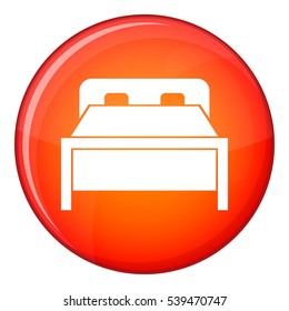 Double bed in simple style isolated on white background vector illustration