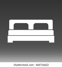 Double Bed Vector Icon Illustration