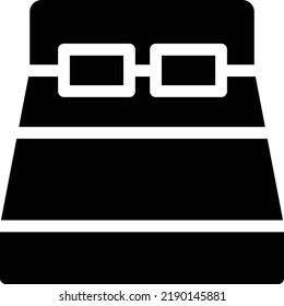double bed Vector illustration on a transparent background.Premium quality symbols.Glyphs vector icon for concept and graphic design.