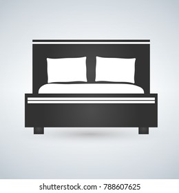 double bed, web icon. vector design