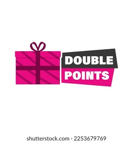 Double benefit from shopping. Promotional icon for social networks, shops and websites