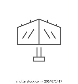 Double Billboard Line Outline Icon