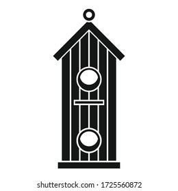 Double bird house icon. Simple illustration of double bird house vector icon for web design isolated on white background