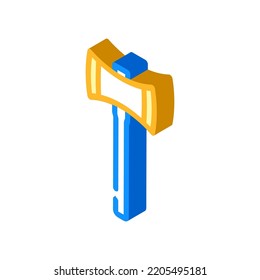 Doppelbit ax Blade isometrische Icon Vektorgrafik. Doppelbit-Axt-Blade-Schild. einzelne Symbolillustration