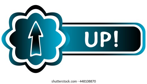 Double blue icon arrow up