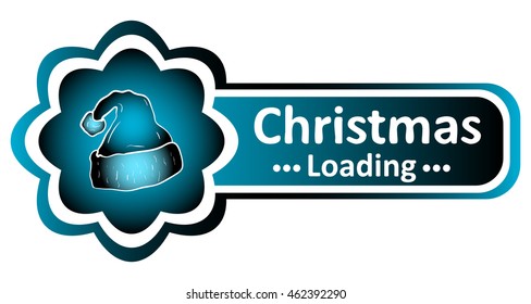 Double blue icon Christmas cap