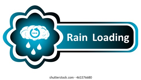 Double blue icon rain drops loading