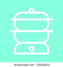 Double boiler icon in trendy flat style isolated on grey background. Kitchen symbol for your design, logo, UI. Vector illustration, EPS10.